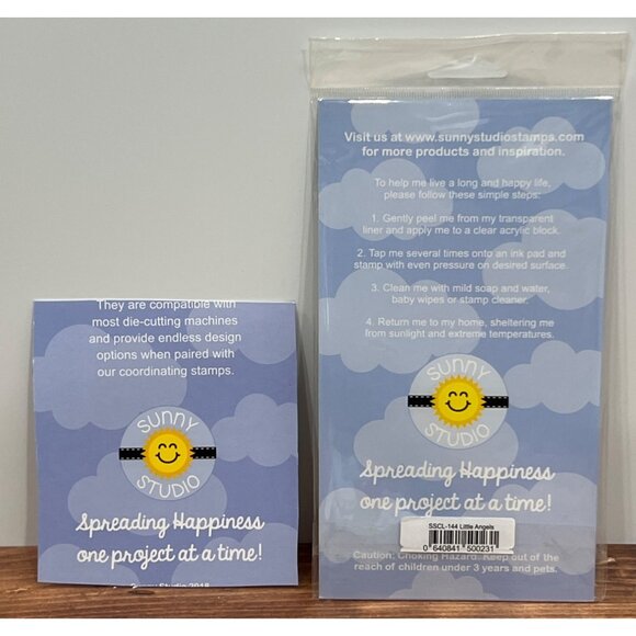 Sunny Studio Clear Stamp & Die Set Christmas Little Angels SSCL-144 & SS-041 - Picture 2 of 4